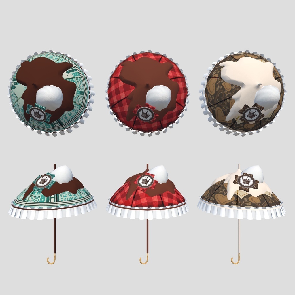 バレンタイン用チョコレートモチーフ傘 Valentine's Day chocolate umbrella by イカめし