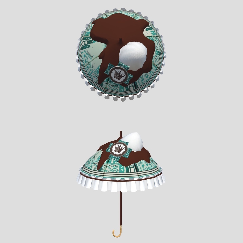 バレンタイン用チョコレートモチーフ傘 Valentine's Day chocolate umbrella by イカめし