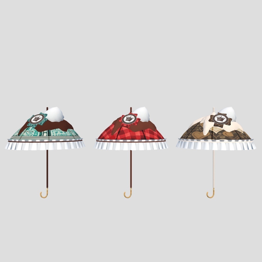 バレンタイン用チョコレートモチーフ傘 Valentine's Day chocolate umbrella by イカめし