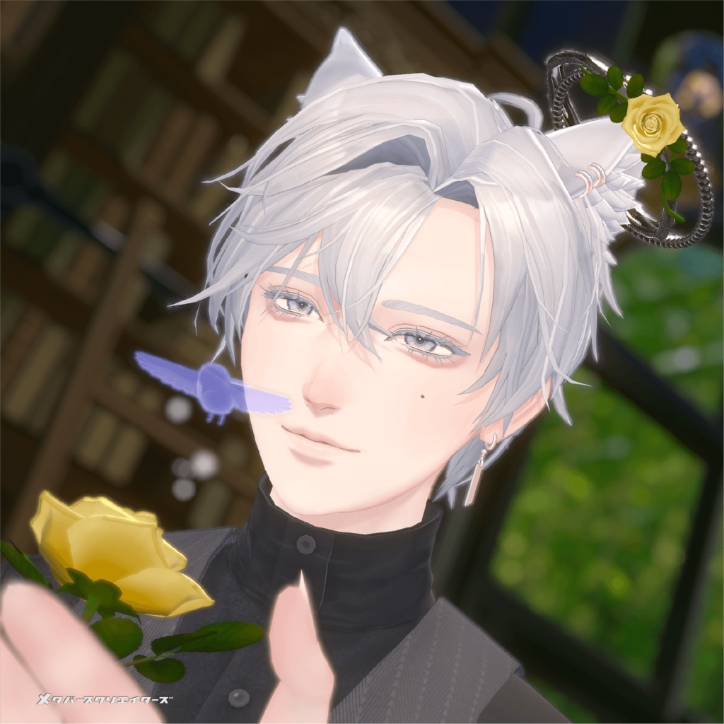 【✨期間限定セール中✨】アバター向けアクセサリー『夢見鳥を迎える薔薇冠(Rose of Arrival)』 By しろいくま座団/まなこ / CP34