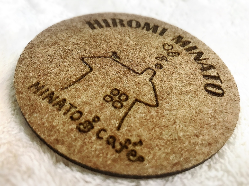 Minato Café Coaster(レーザー加工)