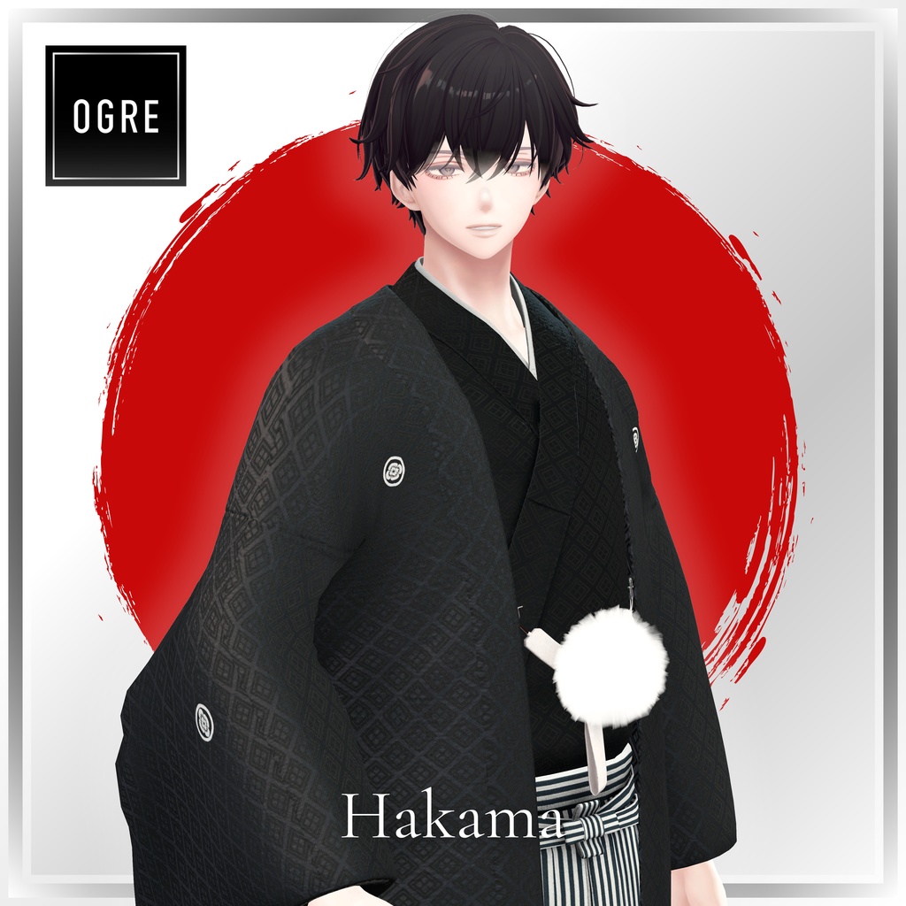 【VRC衣装】OGREメンズ和装 袴セット/Kimono Hakama 