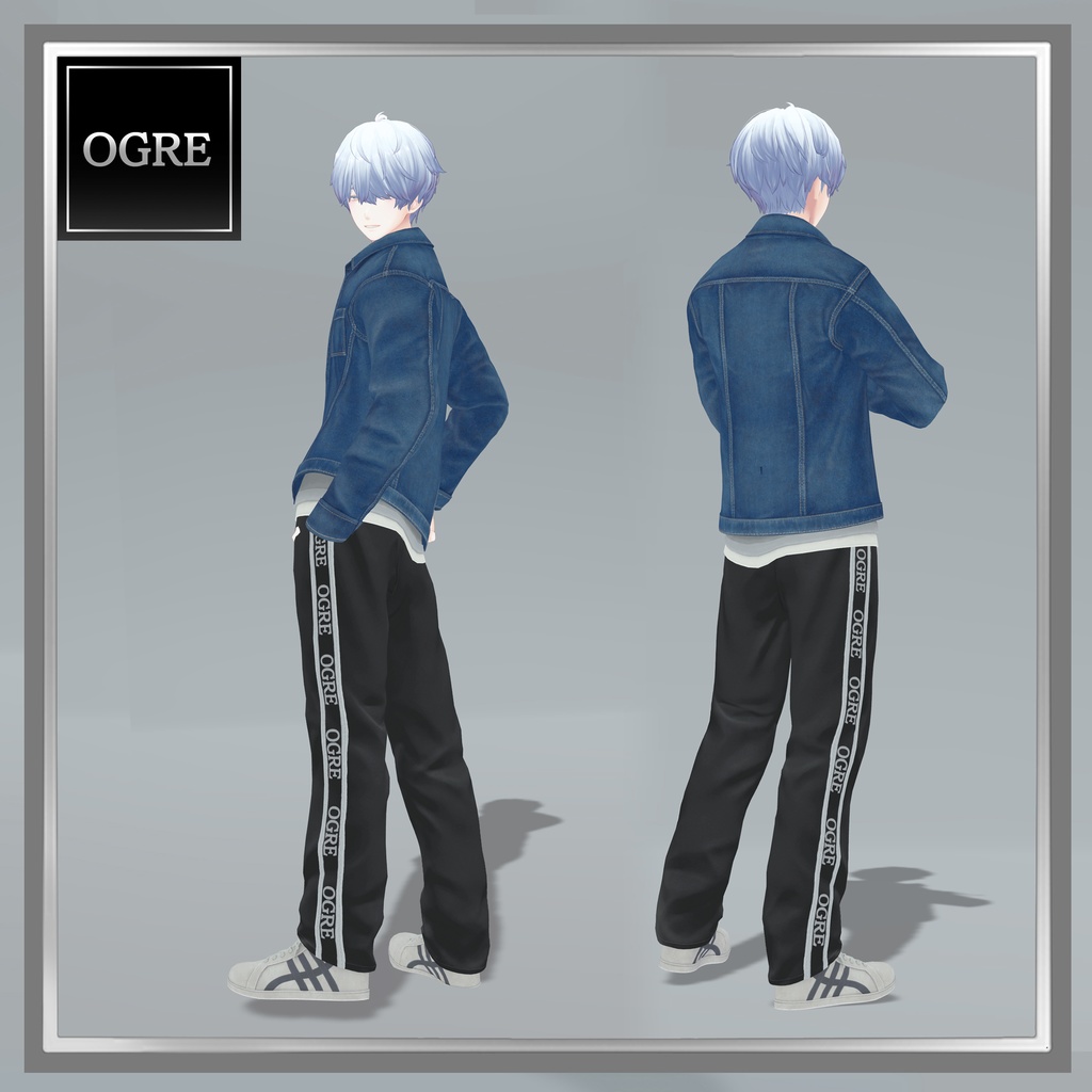【VRC衣装】OGREデニムジャケットセット/DenimJacket Set & TrackPants