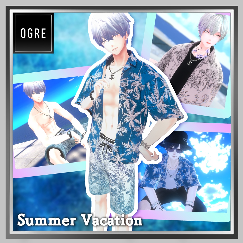 【VRC衣装】OGRE_Summer Vacation/ アロハ&スイムウェア
