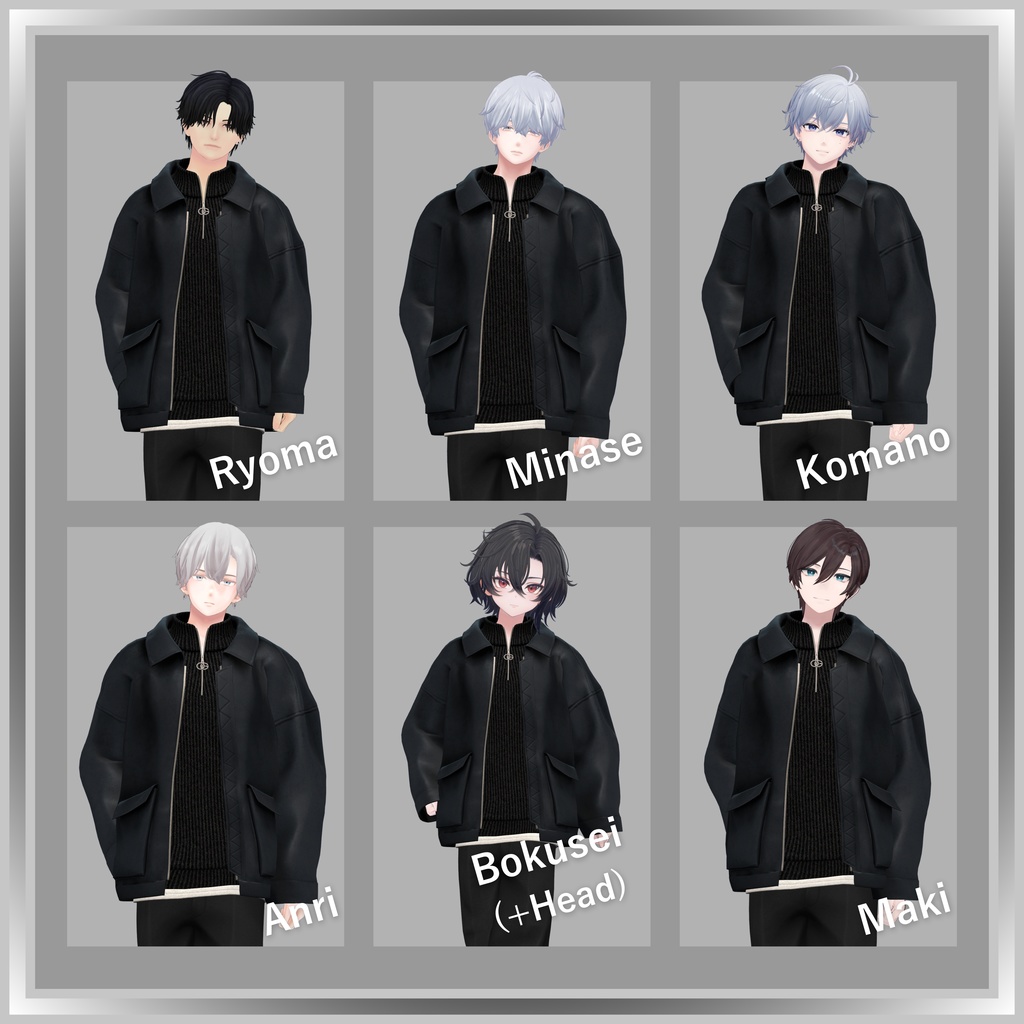 【VRC衣装】OGRE_Leather & Half Zip