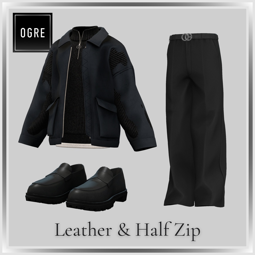 【VRC衣装】OGRE_Leather & Half Zip
