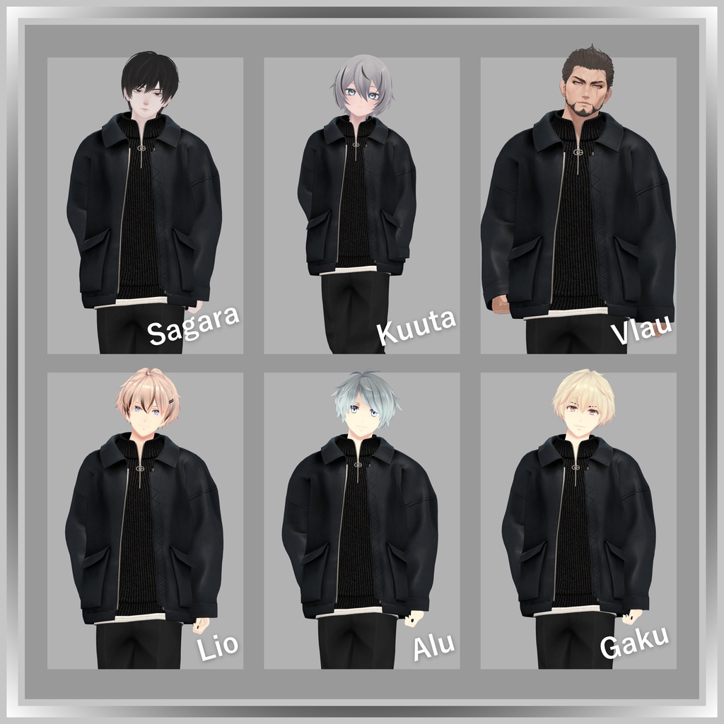 【VRC衣装】OGRE_Leather & Half Zip