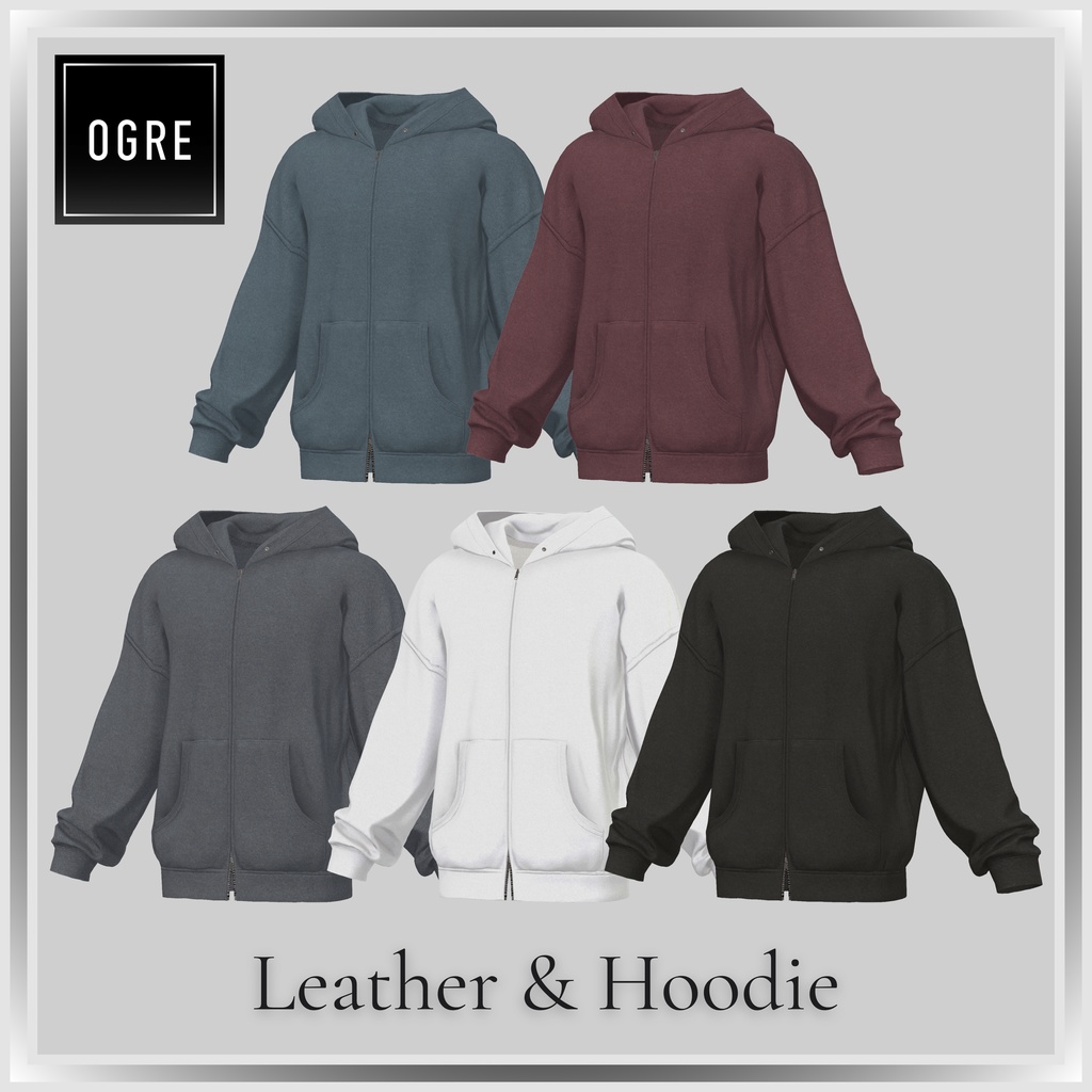 【VRC衣装】OGRE_Leather&Hoodie