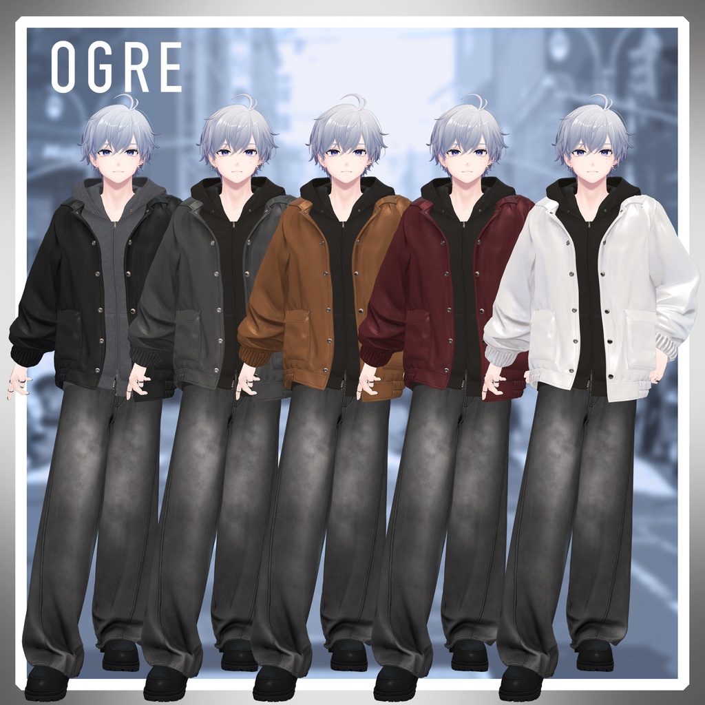 【VRC衣装】OGRE_Leather&Hoodie