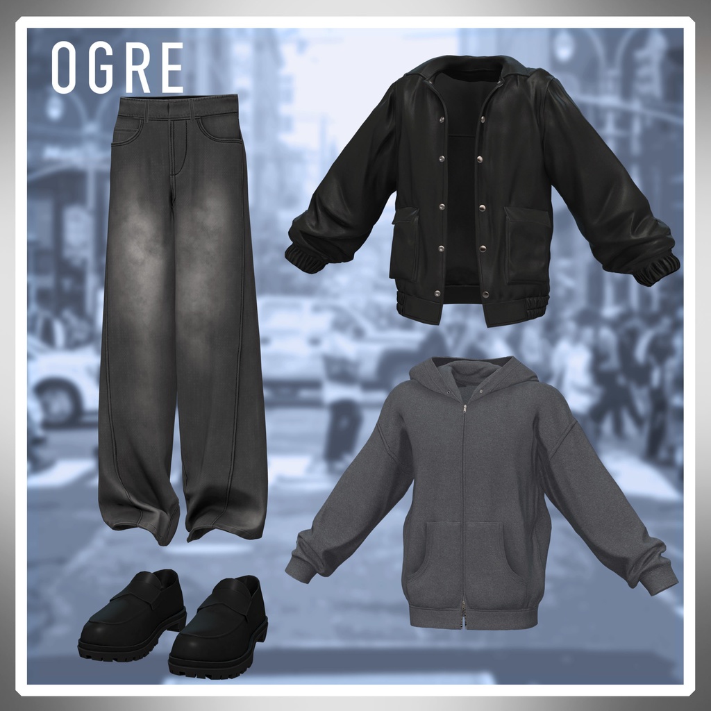 【VRC衣装】OGRE_Leather&Hoodie
