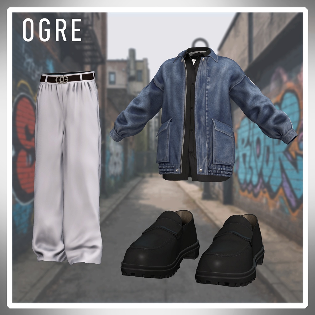 【VRC衣装】OGRE_Denim Blouson -デニムブルゾン-