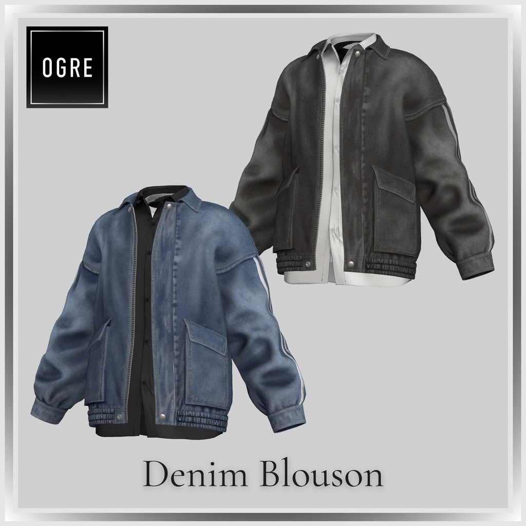 【VRC衣装】OGRE_Denim Blouson -デニムブルゾン-