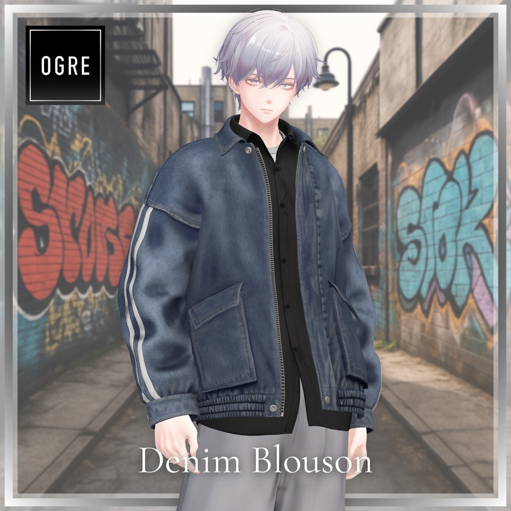 【VRC衣装】OGRE_Denim Blouson -デニムブルゾン-