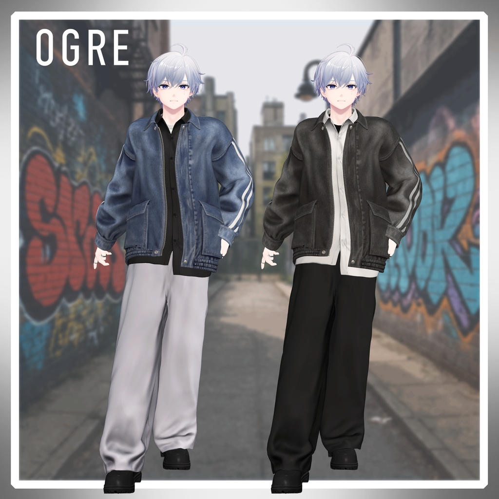 【VRC衣装】OGRE_Denim Blouson -デニムブルゾン-