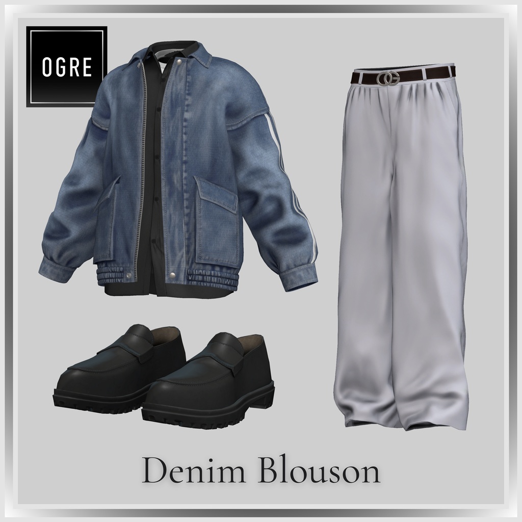 【VRC衣装】OGRE_Denim Blouson -デニムブルゾン-