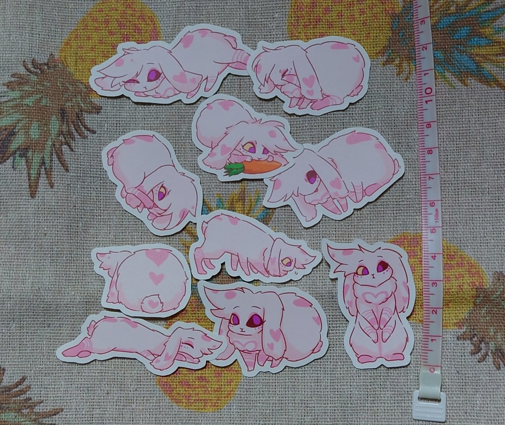 うさエンジェルステッカー