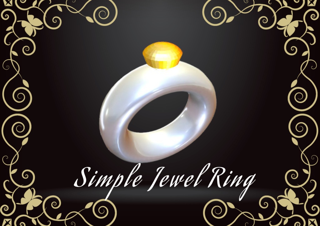 【VRChat想定】Simple Jewel Ring　全アバター対応