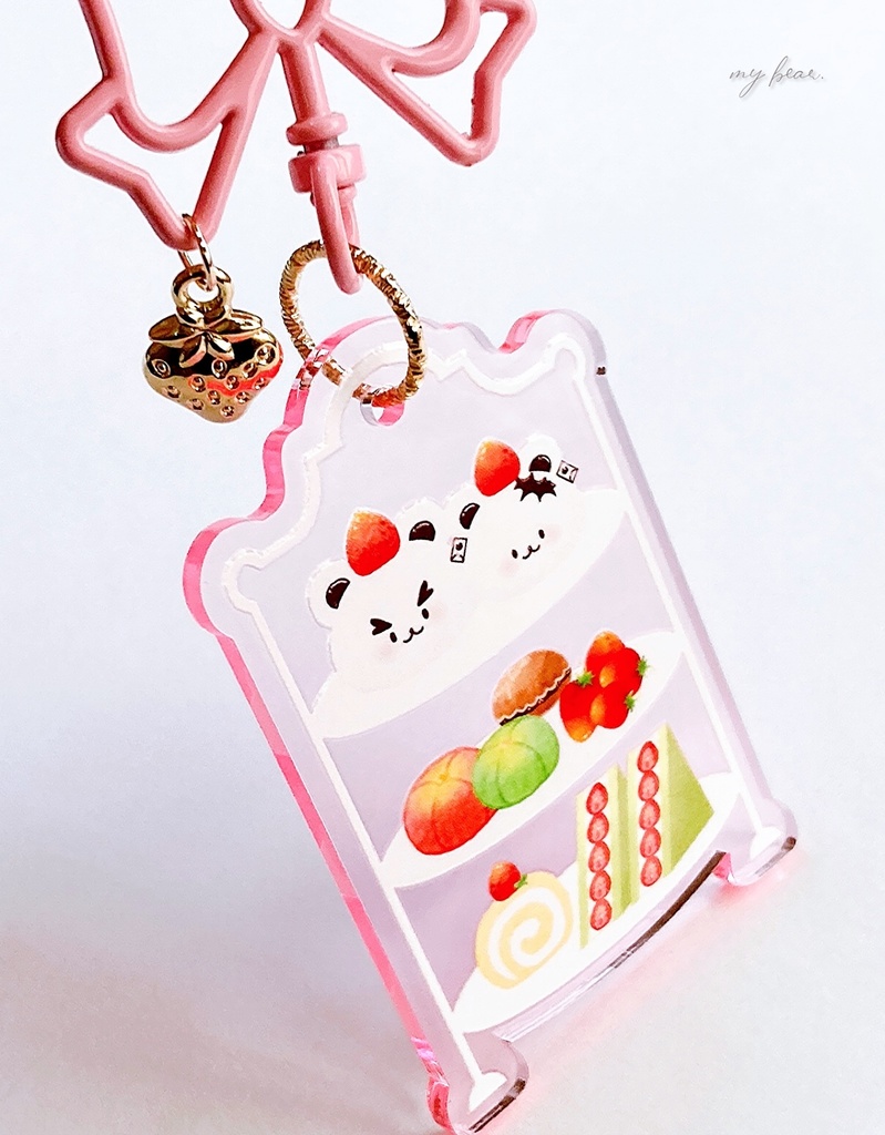 苺アフヌン蛍光ピンクアクキー