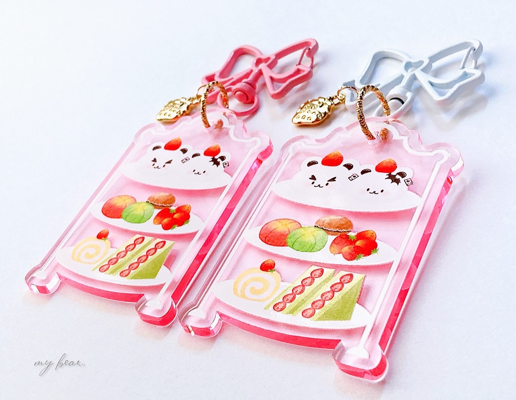 苺アフヌン蛍光ピンクアクキー