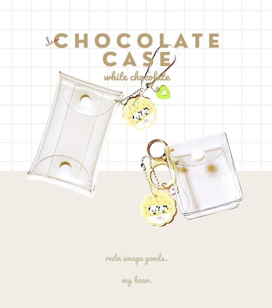 ホワイトチョコ付きクリアケース《フラットタイプ》