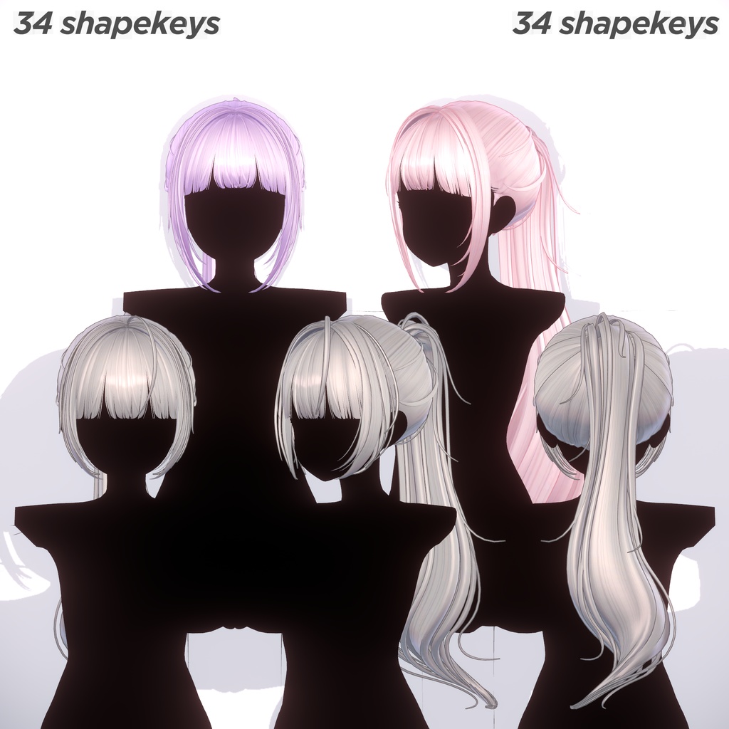 ✨【8アバター対応】 Mai Ponytail Hair