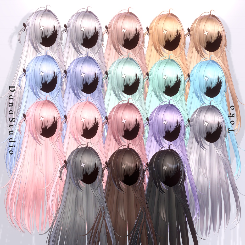 ✨【9アバター対応】 Toko Twintail Hair