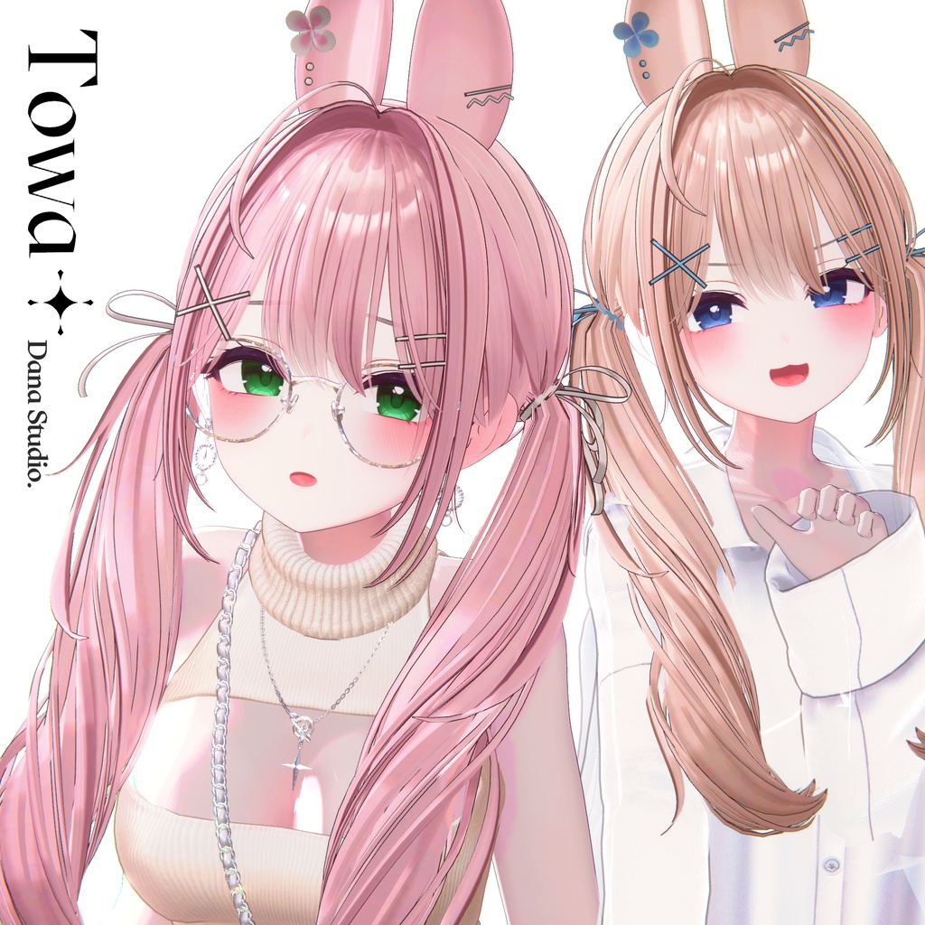 ✨Sale✨【10アバター対応】 Towa Twintail Hair 【Ver.2 UPDATE】