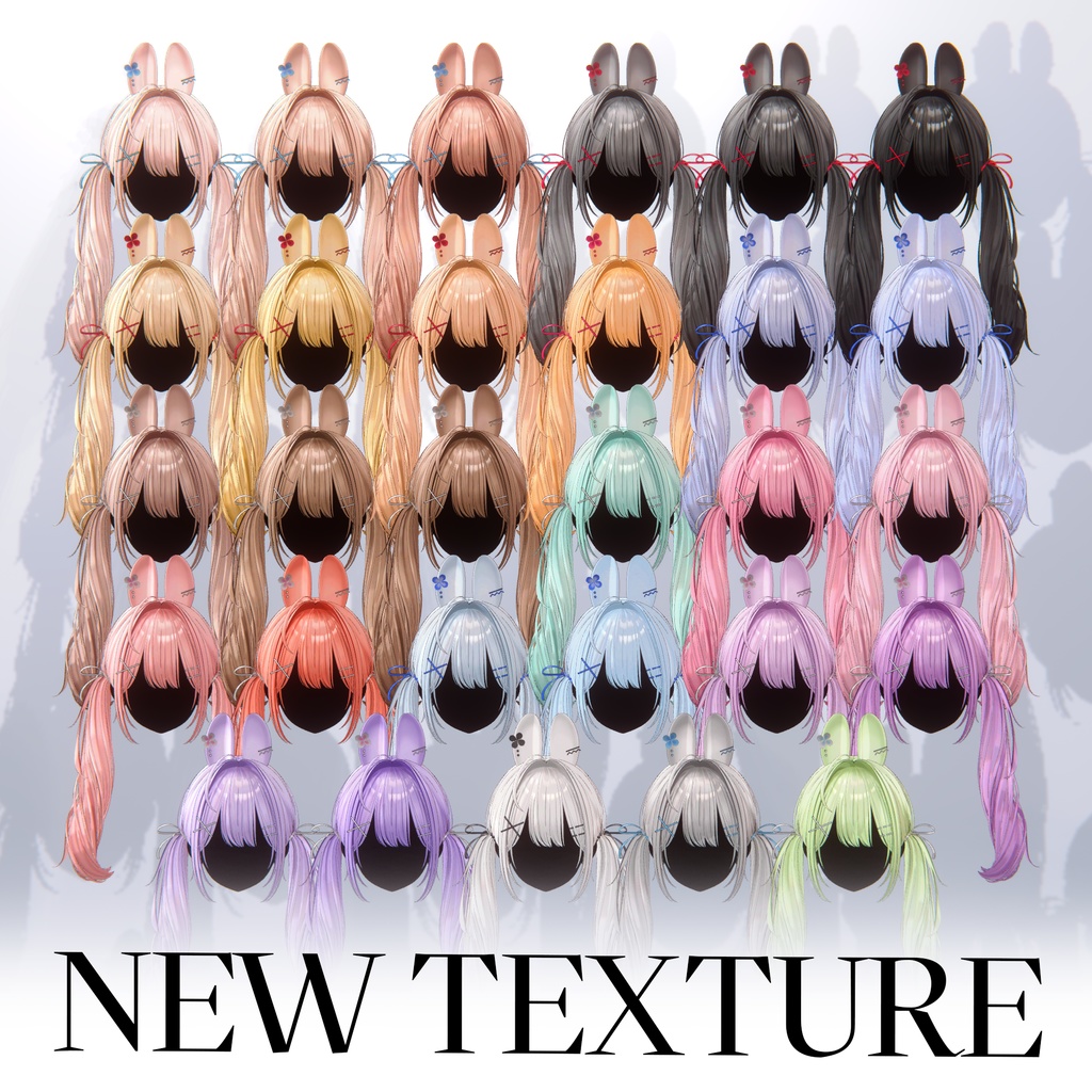 ✨Sale✨【10アバター対応】 Towa Twintail Hair 【Ver.2 UPDATE】