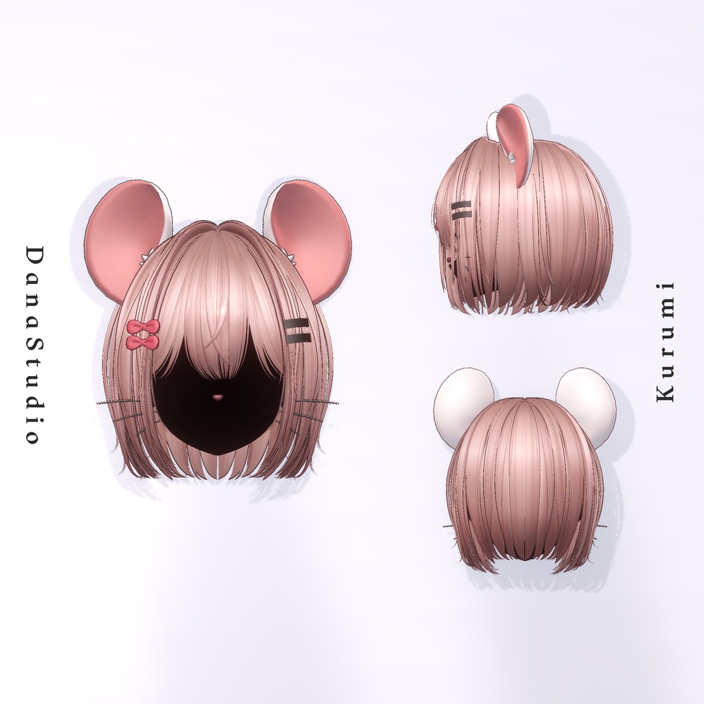 ✨【10アバター対応】 Kurumi Bob Hair