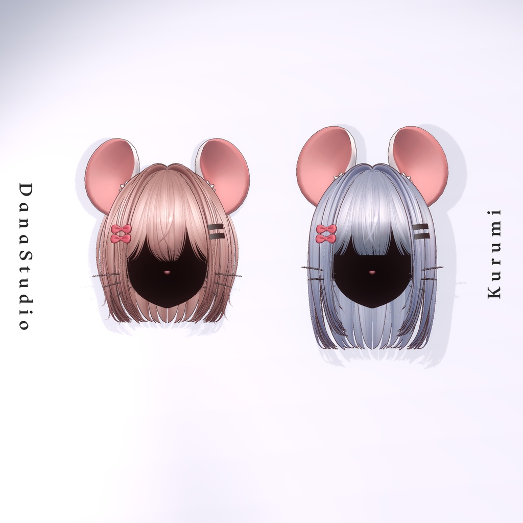 ✨【10アバター対応】 Kurumi Bob Hair