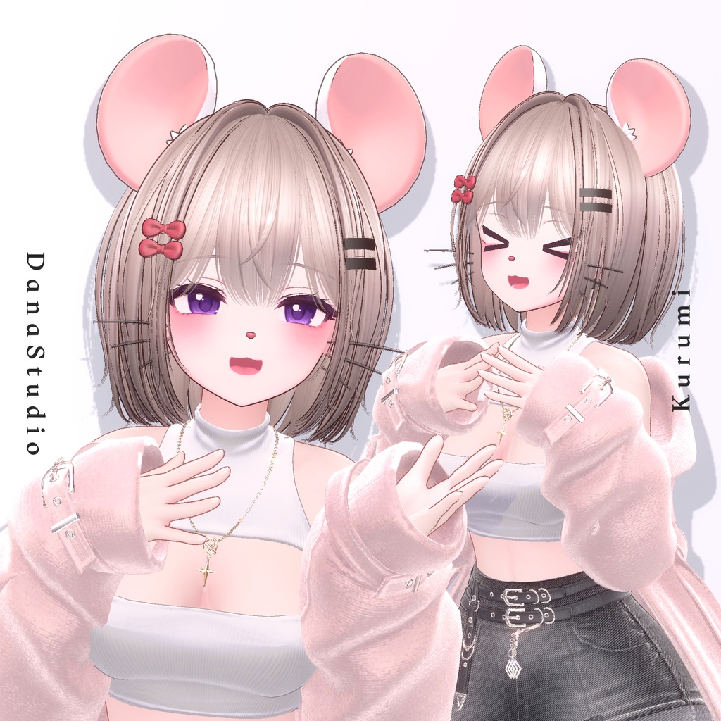 ✨【10アバター対応】 Kurumi Bob Hair