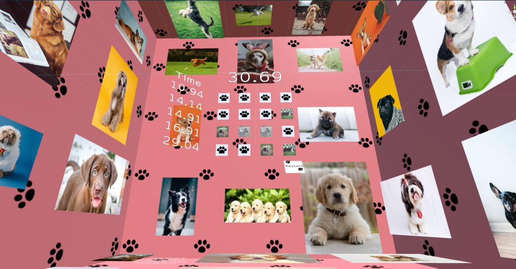 犬の画像で神経衰弱 for MetaQuest