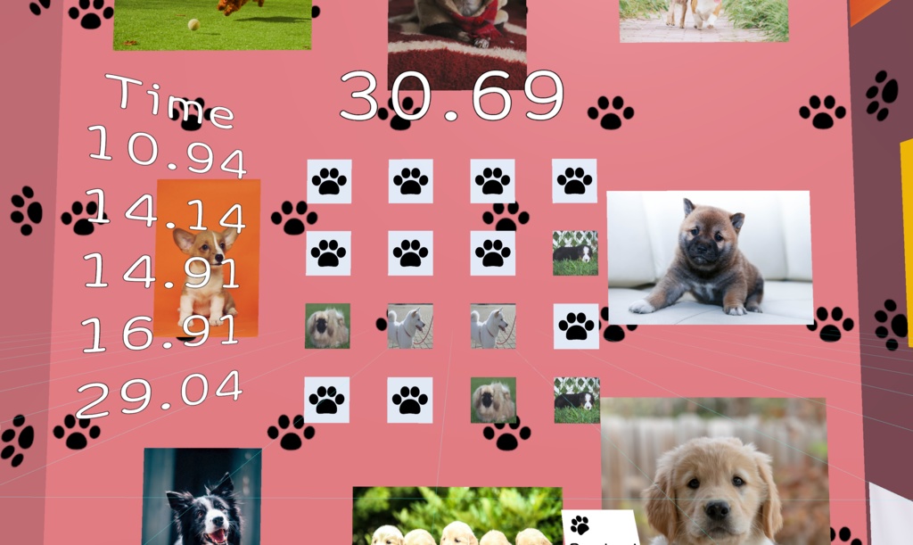 犬の画像で神経衰弱 for MetaQuest