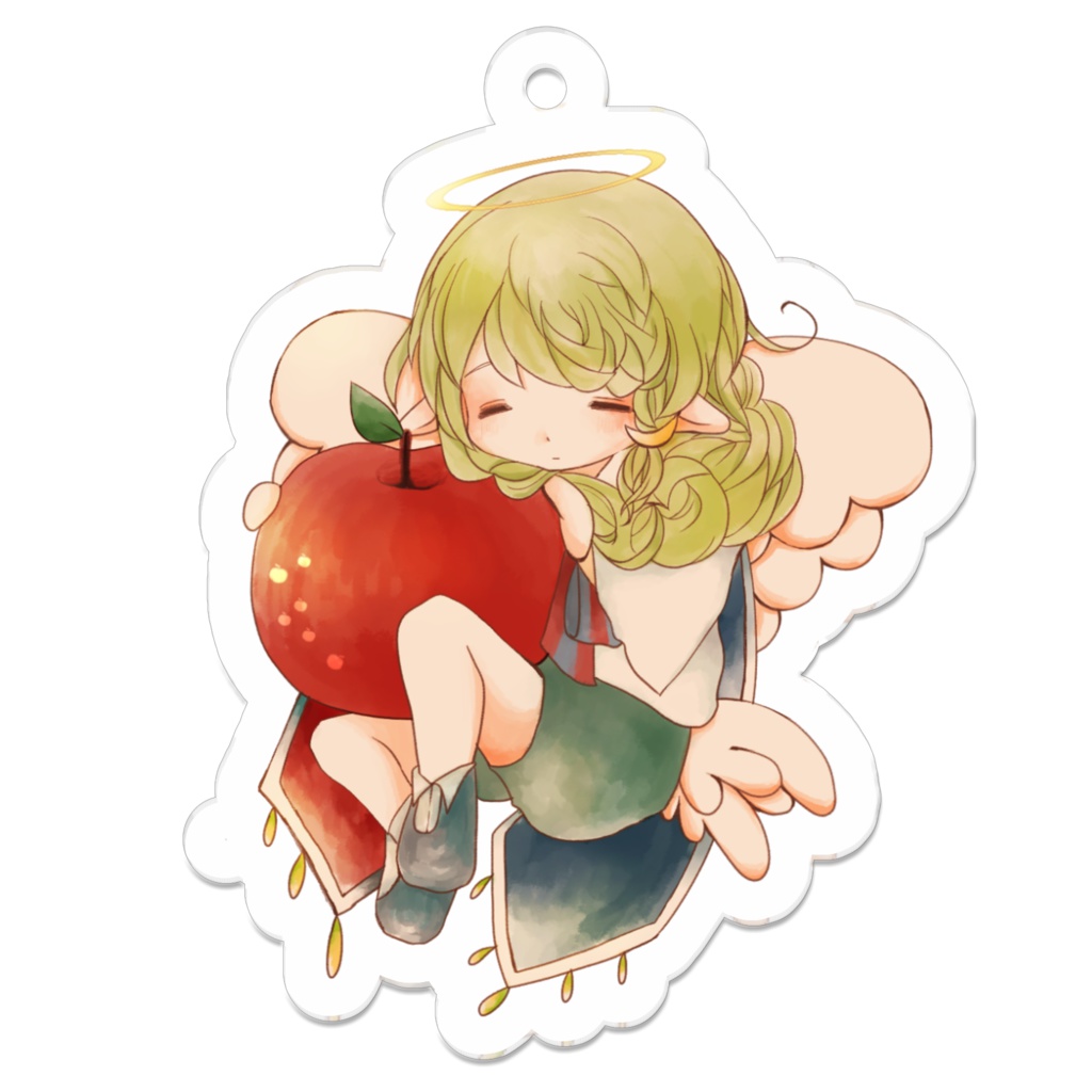 天使のすやすやアクリルキーホルダー(ユエ)