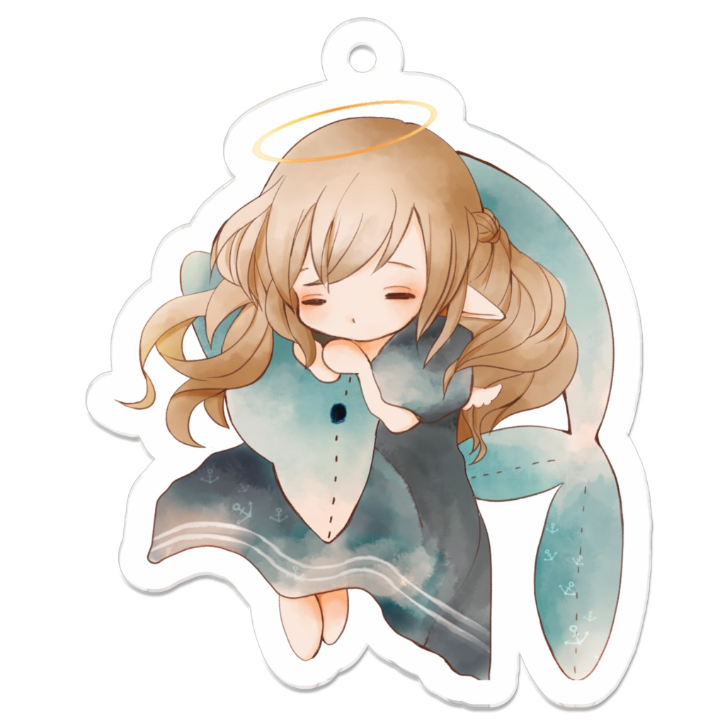 天使のすやすやアクリルキーホルダー（ユフィ）