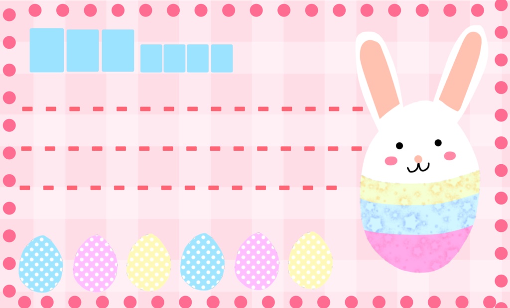 イースター宛名シール／創作