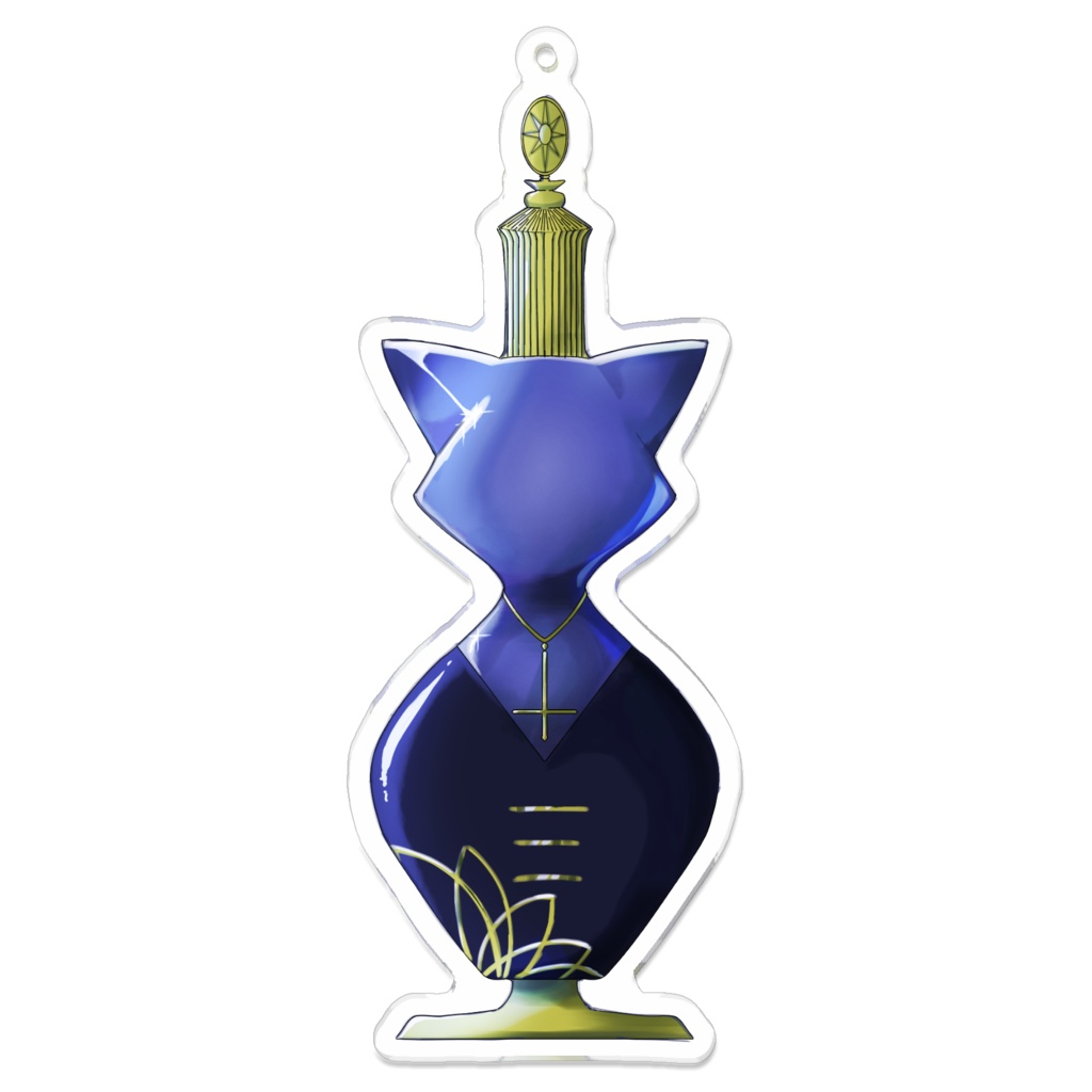 騙離きつね イメージ香水瓶 アクリルキーホルダー