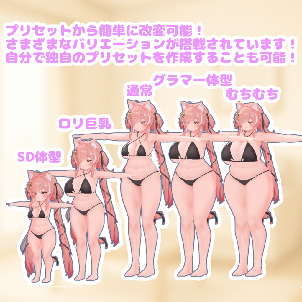 ♡期間限定割引セール♡【アバター体格改変ツール】ちちをもれ!【巨乳お姉さん体型化改変・デフォルメ頭身化】