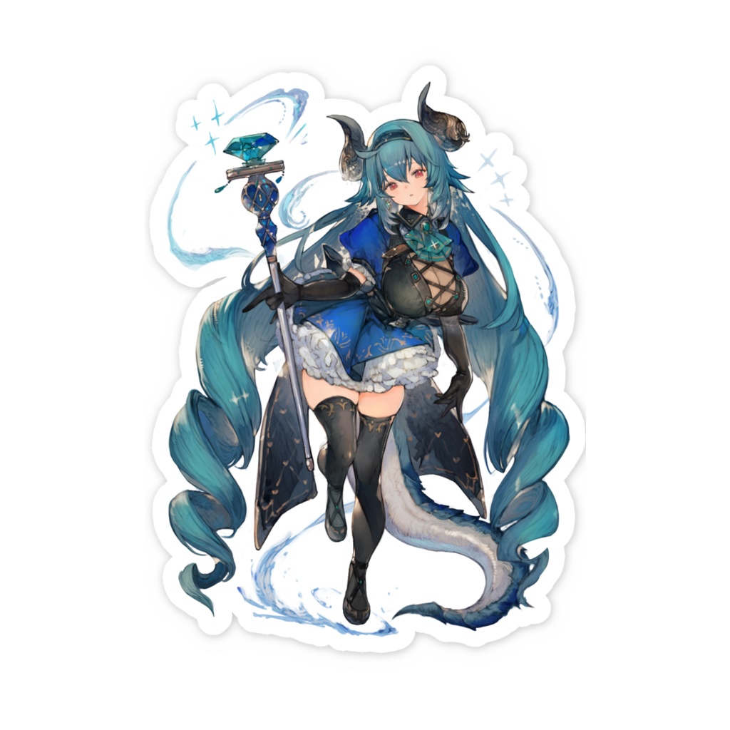 覇竜りよ スマホステッカー