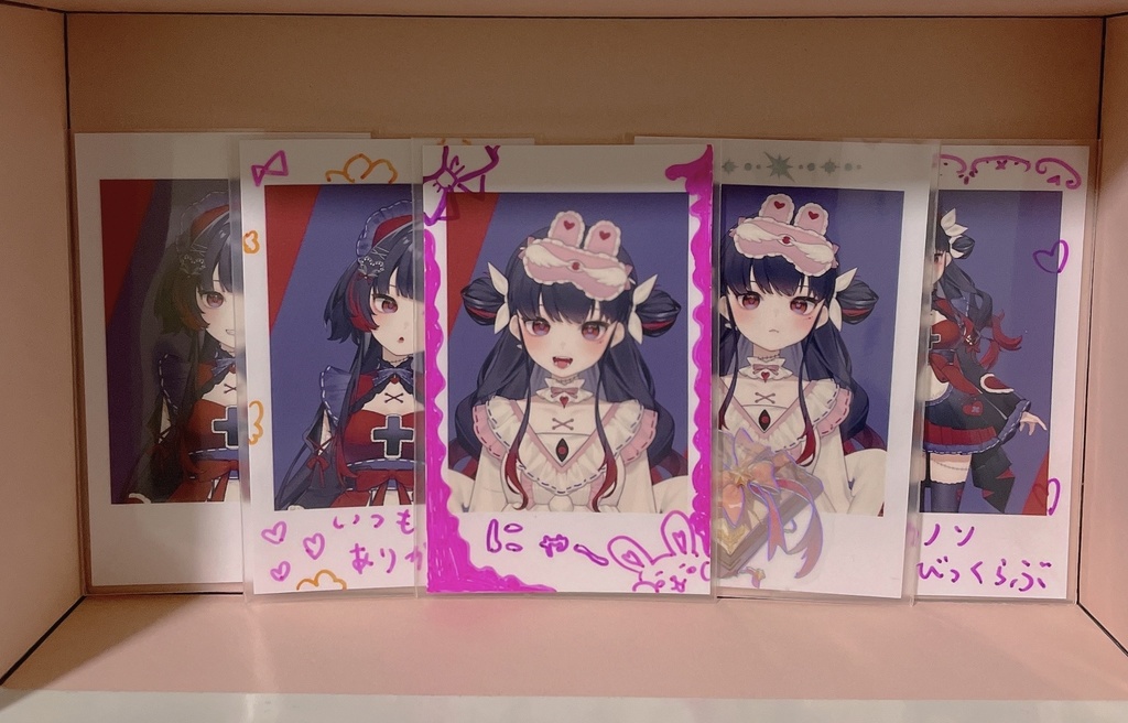 【数量限定】海田まや　1周年記念チェキ風カード　手書きメッセージ入り