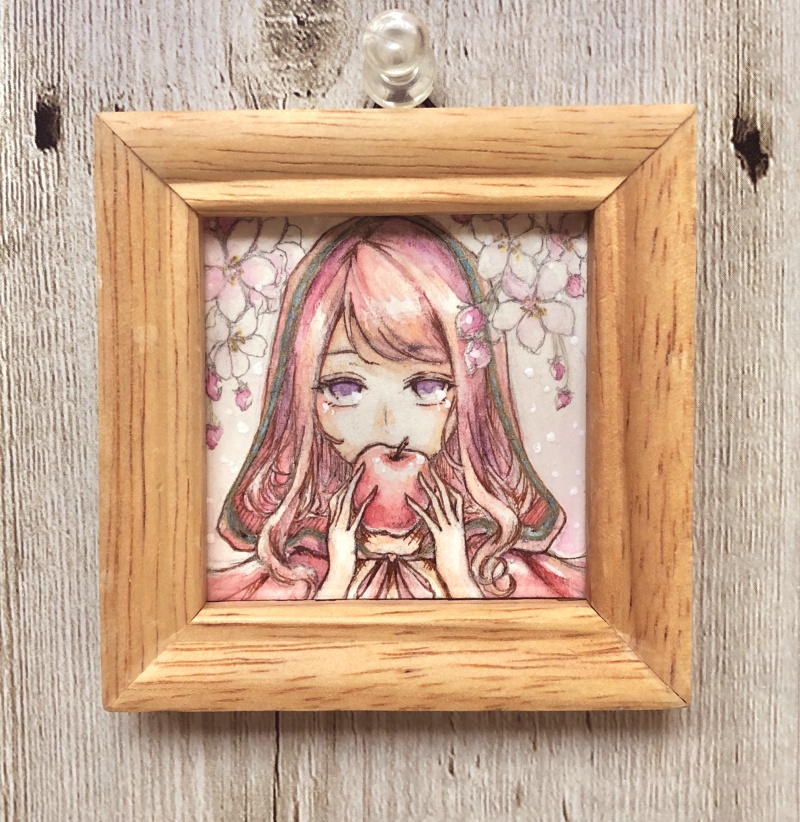 ※完売【ミニ原画】Apple(シア)