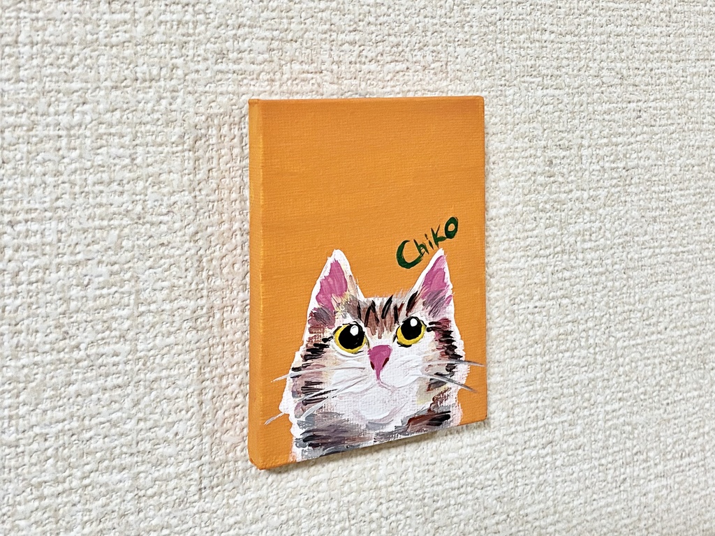 猫 ミニキャンバス アクリル画