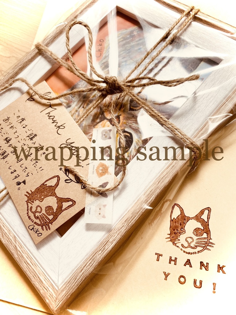 猫 色鉛筆&パステル画 額縁付き 卓上・壁掛け