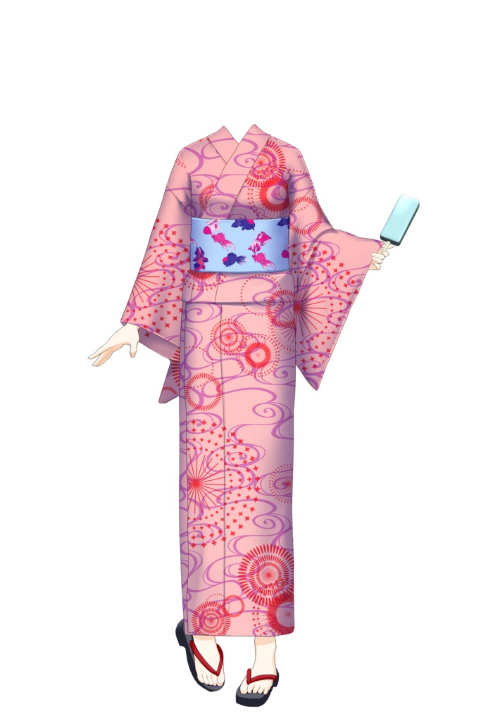 【動く!着替え衣装】カスタムゆかた【VTSアイテム】