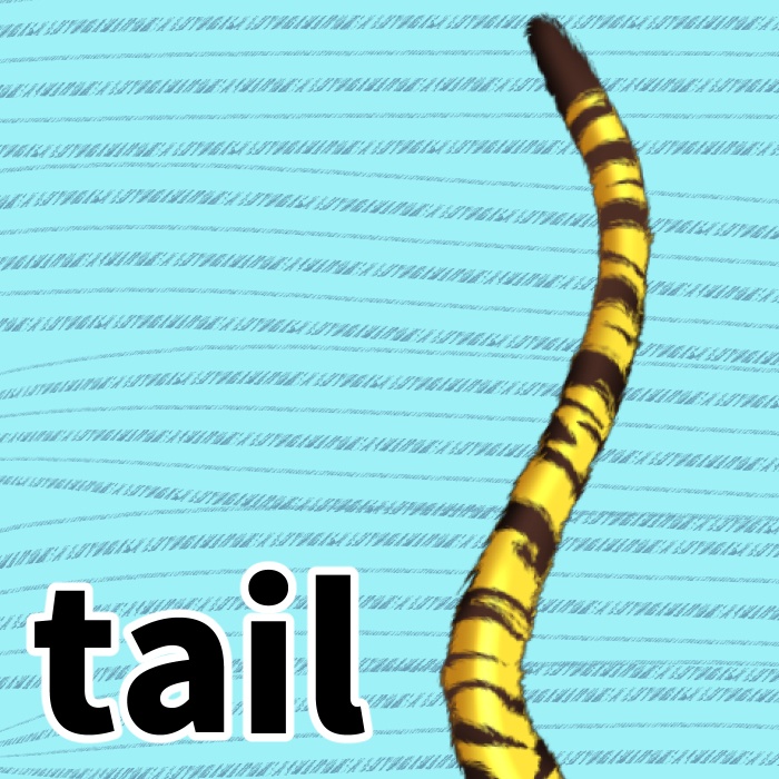 【Live2dアイテム】長いシマシマしっぽ 【動く】