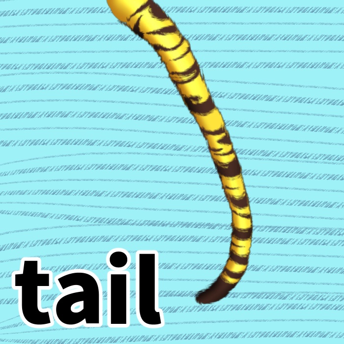 【Live2dアイテム】長いシマシマしっぽ 【動く】