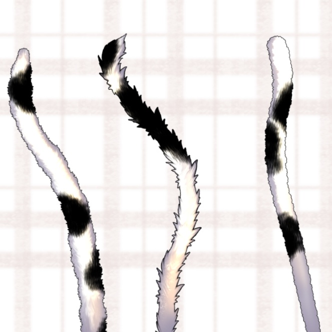 【Texture Only】長いシマシマしっぽテクスチャセット【模様変え用】