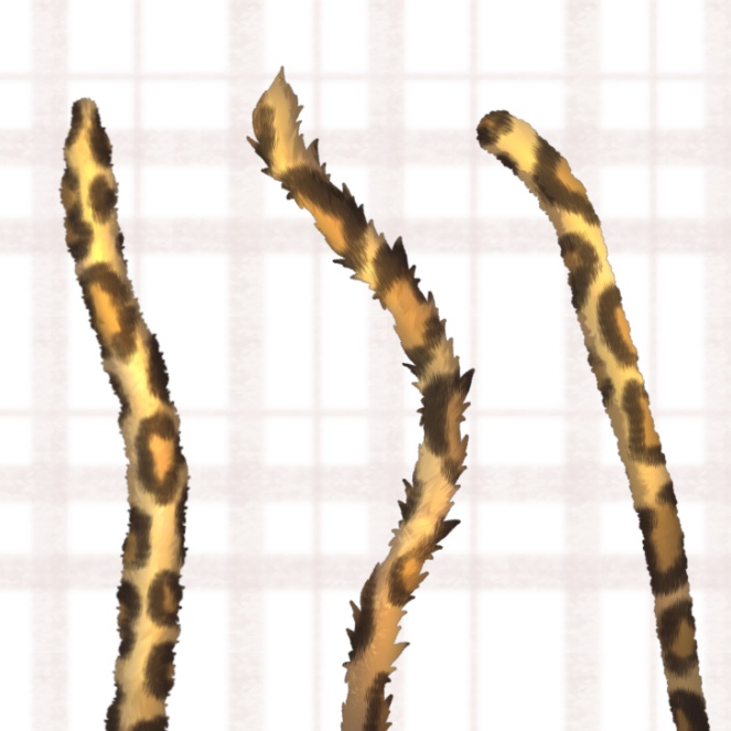 【Texture Only】長いシマシマしっぽテクスチャセット【模様変え用】