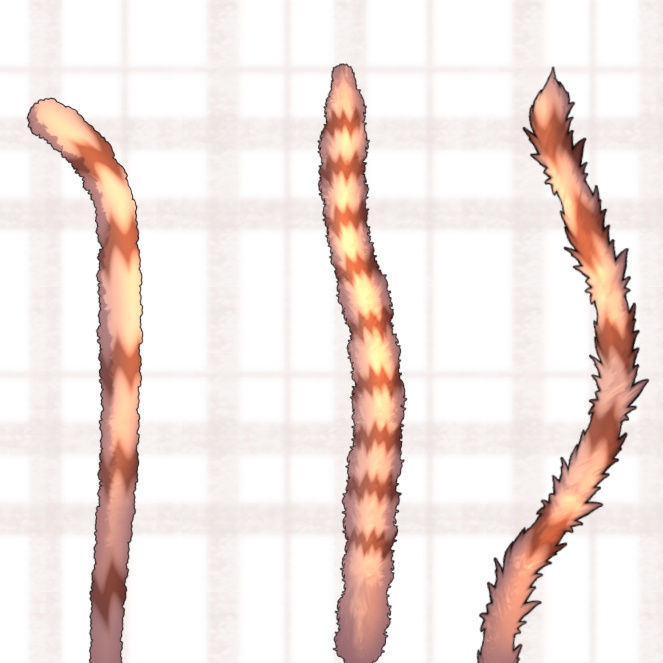 【Texture Only】長いシマシマしっぽテクスチャセット【模様変え用】