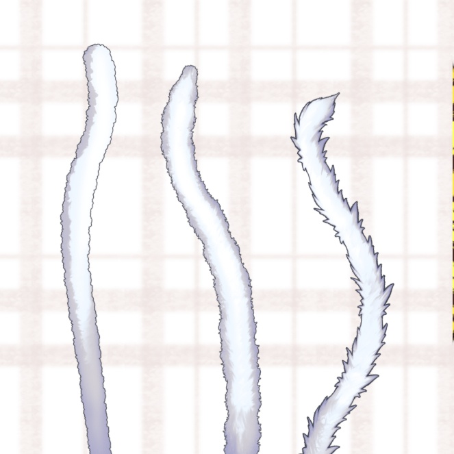 【Texture Only】長いシマシマしっぽテクスチャセット【模様変え用】